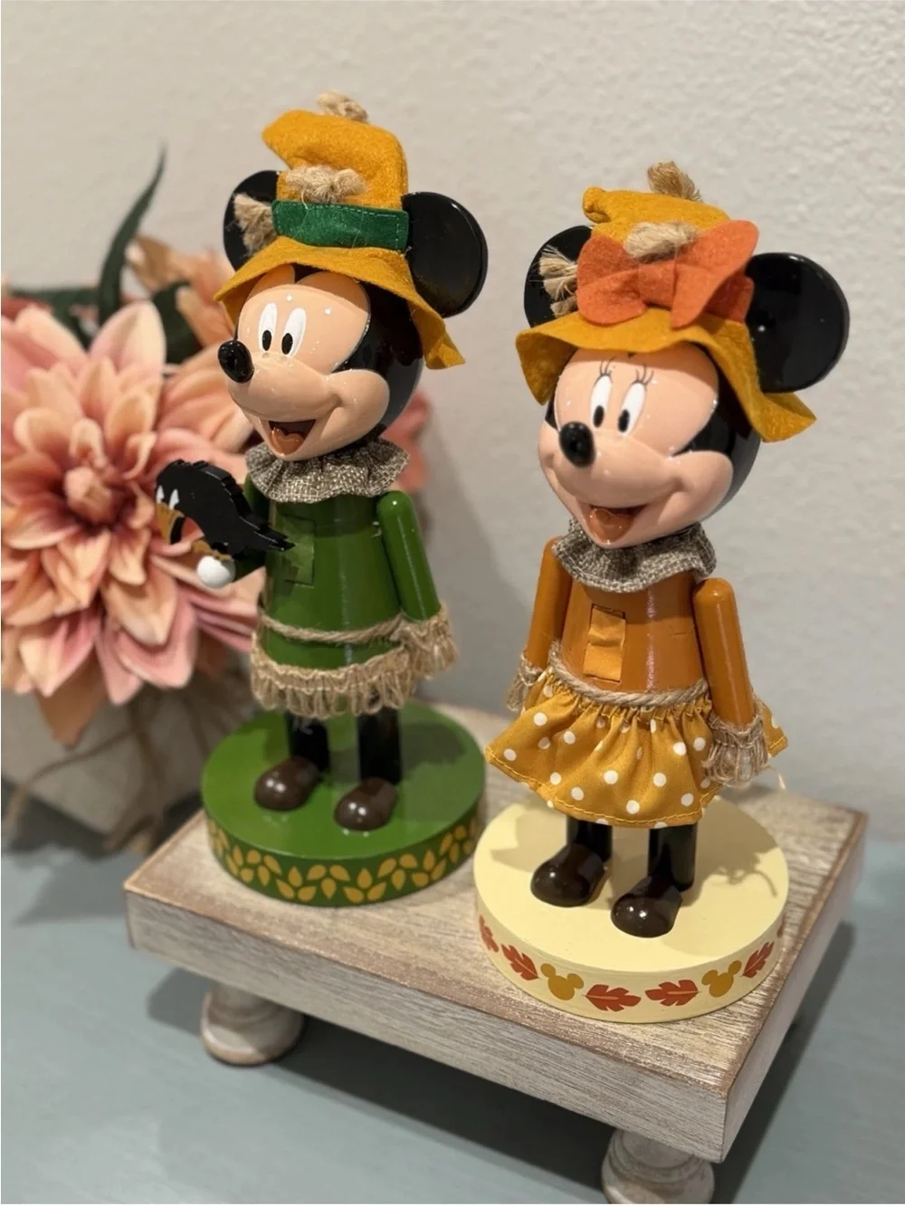 Disney Thanksgiving Fall Mickey and Minnie Scarecrow Nutcracker Bundle (2)